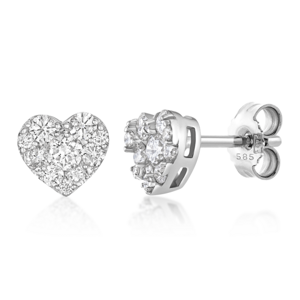 SOFIA DIAMONDS arany szív fülbevaló gyémánttal 0,40 ct  fülbevaló GEMBO29777-16
