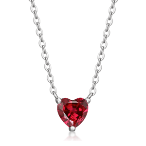 SOFIA ezüst nyaklánc piros szívvel  nyaklánc IS028CT134RHRO