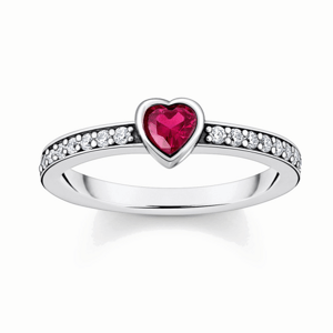 THOMAS SABO gyűrű Piros szív  gyűrű TR2448-640-10
