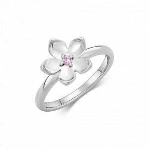 SOFIA ezüstgyűrű virág rózsaszín cirkóniával  gyűrű AEAR4930PZ/R
