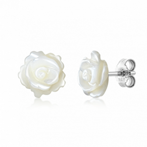 SOFIA ezüst gyöngyház rózsa fülbevaló  fülbevaló COEPA8277x