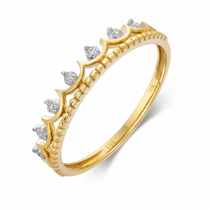 SOFIA DIAMONDS aranygyűrű gyémántokkal 0,032 ct  gyűrű GEMBG29449-11