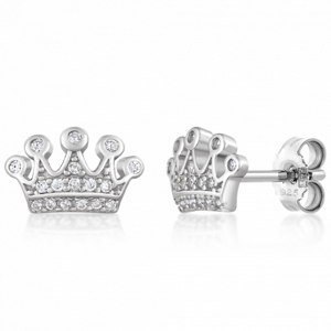 SOFIA ezüst fülbevaló királyi korona  fülbevaló IS037OR183