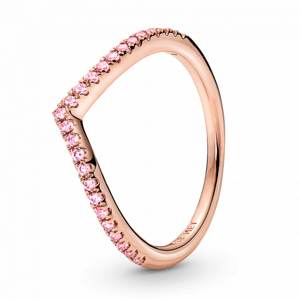 PANDORA aranyozott Csillogó kívánság gyűrű rózsaszín cirkóniával  gyűrű 186316C02