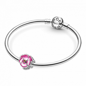 PANDORA karkötő Pink Pansy Flower  karkötő 590713+790777C01