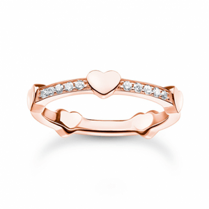 THOMAS SABO gyűrű Hearts rose gold  gyűrű TR2391-416-14