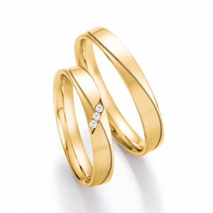 Nászút arany gyűrűk  karikagyűrű 66/41010-035YG+66/41020-035YG