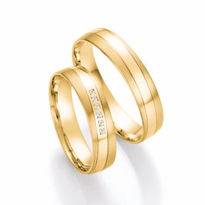 Nászút arany gyűrűk  karikagyűrű 66/41090-045YG+66/41100-045YG