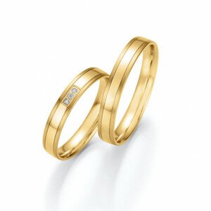 Nászút arany gyűrűk  karikagyűrű 66/61170-035YG+66/61180-035YG