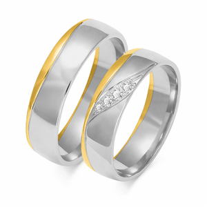SOFIA női arany karikagyűrű  karikagyűrű ZSOE-207WYG+WG