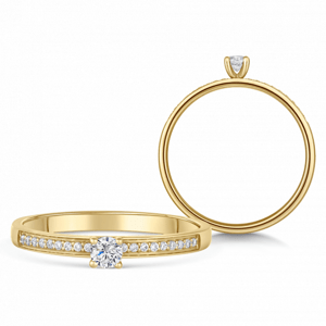SOFIA DIAMONDS arany eljegyzési gyűrű gyémánttal 0,20 ct  gyűrű BDRB00214YG