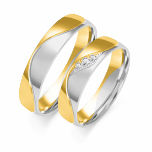 SOFIA arany férfi karikagyűrű  karikagyűrű ZSB-203MYG+WG