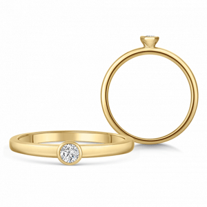 SOFIA DIAMONDS arany eljegyzési gyűrű gyémánttal 0,15 ct  gyűrű BDRB00076YG