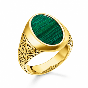 THOMAS SABO gyűrű Green-gold  gyűrű TR2242-140-6