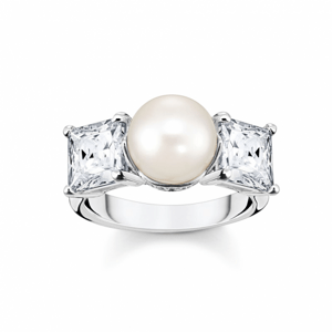 THOMAS SABO gyűrű Pearls with white stones silver  gyűrű TR2408-167-14