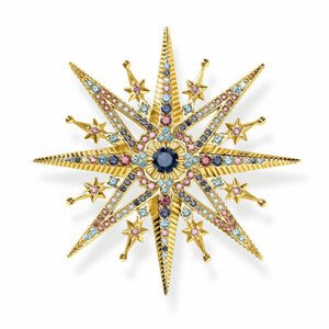 THOMAS SABO bross Star with coloured stones gold  bross X0281-959-7