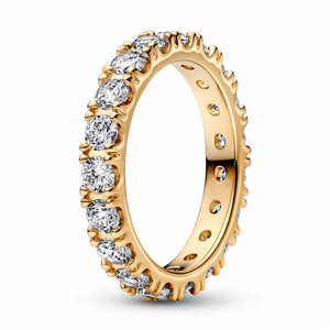 PANDORA aranyozott Örök szikrázó sor gyűrű  gyűrű 160050C01