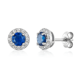 SOFIA ezüst fülbevaló kék és átlátszó cirkóniákkal  fülbevaló COEZA71982