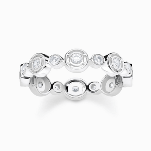 THOMAS SABO gyűrű Circles with white stones  gyűrű TR2256-051-14