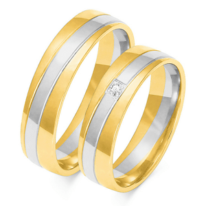 SOFIA arany női karikagyűrű  karikagyűrű ZSOE-219WYG+WG