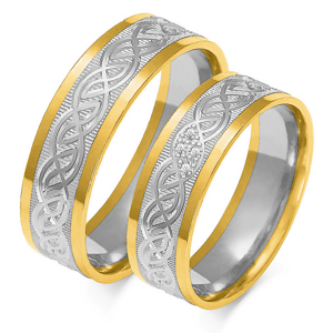 SOFIA arany női karikagyűrű  karikagyűrű ZSOE-233WYG+WG