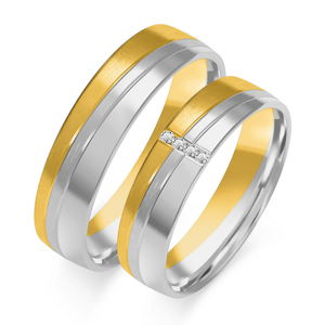 SOFIA arany női karikagyűrű  karikagyűrű ZSOE-304WYG+WG