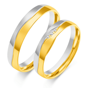SOFIA arany női karikagyűrű  karikagyűrű ZSOE-392WYG+WG