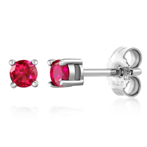 SOFIA ezüst fülbevaló rózsaszín cirkóniákkal  fülbevaló COEZA86510+COEZA86510