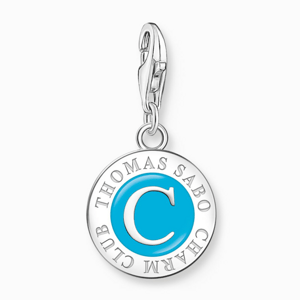 THOMAS SABO medál Member Charm with turquoise cold enamel  medál 2098-007-17