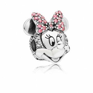 PANDORA Disney Minnie Egér rózsaszín pavé masni klip charm