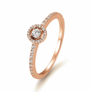 SOFIA DIAMONDS 14 ct rózsaarany gyűrű 0,22 ct gyémántokkal  gyűrű BE41/05800-R
