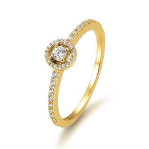 SOFIA DIAMONDS 14 k sárga arany gyűrű 0,22 ct gyémántokkal  gyűrű BE41/05800-Y