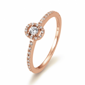 SOFIA DIAMONDS 14k rózsaarany gyűrű 0,22 ct gyémántokkal  gyűrű BE41/05801-R