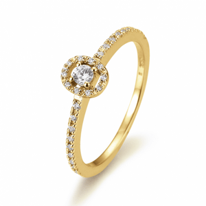 SOFIA DIAMONDS 14 k sárga arany gyűrű 0,22 ct gyémántokkal  gyűrű BE41/05801-Y