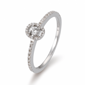 SOFIA DIAMONDS 14 k fehérarany gyűrű 0,22 ct gyémántokkal  gyűrű BE41/05801-W