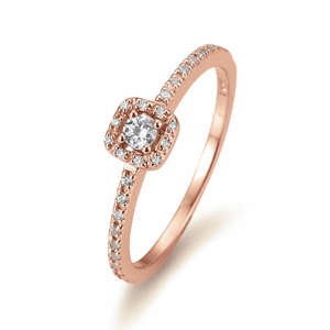SOFIA DIAMONDS 14k rózsaarany gyűrű 0,22 ct gyémántokkal  gyűrű BE41/05802-R