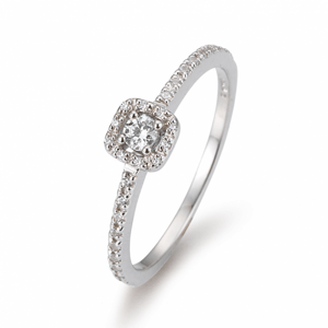 SOFIA DIAMONDS 14 k fehérarany gyűrű 0,22 ct gyémántokkal  gyűrű BE41/05802-W