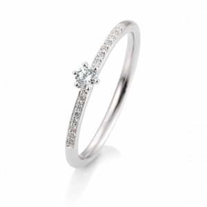 SOFIA DIAMONDS 14 k fehérarany gyűrű 0,17 ct gyémántokkal  gyűrű BE41/05803-W