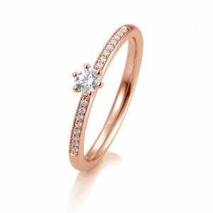 SOFIA DIAMONDS 14 k rózsaarany gyűrű 0,23 ct gyémántokkal  gyűrű BE41/05804-R