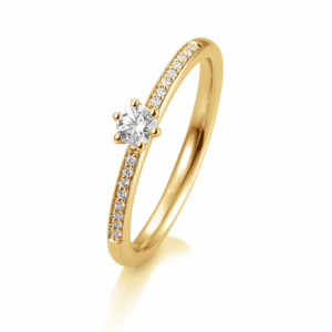 SOFIA DIAMONDS 14k sárga arany gyűrű 0,23 ct gyémántokkal  gyűrű BE41/05804-Y