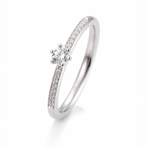 SOFIA DIAMONDS 14 k fehérarany gyűrű 0,23 ct gyémántokkal  gyűrű BE41/05804-W
