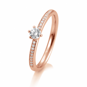 SOFIA DIAMONDS 14 k rózsaarany gyűrű 0,29 ct gyémántokkal  gyűrű BE41/05805-R