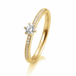 SOFIA DIAMONDS 14k sárga arany gyűrű 0,29 ct gyémántokkal  gyűrű BE41/05805-Y