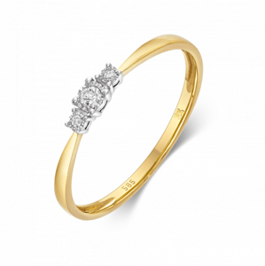 SOFIA DIAMONDS arany gyűrű gyémántokkal 0,044 ct  gyűrű GEMBG29397-16