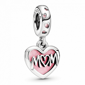 PANDORA Anya feliratú szív alakú függő charm