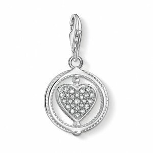 THOMAS SABO Heart pavé silver charm medál  medál 1858-051-14