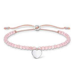THOMAS SABO anyag karkötő Pink pearls heart  karkötő A1985-813-9-L20v