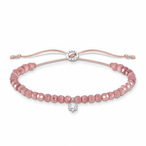 THOMAS SABO anyag karkötő Pink pearls with white stone  karkötő A1987-401-9-L20v