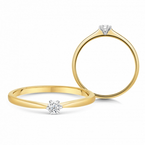 SOFIA DIAMONDS arany eljegyzési gyűrű gyémánttal 0,075 ct  gyűrű UDRG46872Y-H-I1