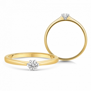 SOFIA DIAMONDS arany eljegyzési gyűrű gyémánttal 0,15 ct  gyűrű UDRG46873Y-H-I1
